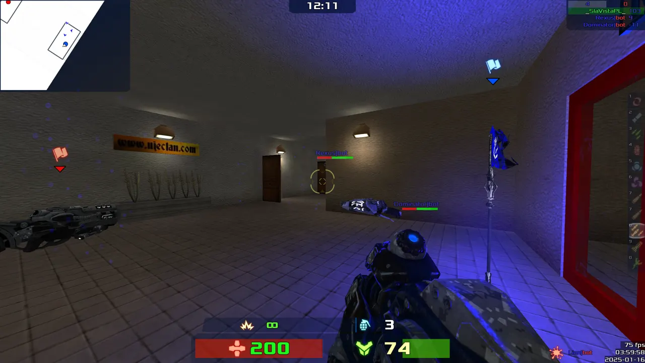 First-person arena combat in Xonotic